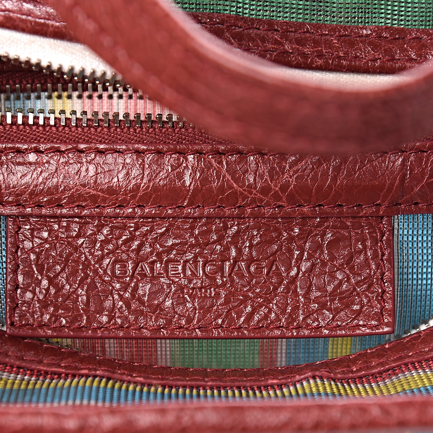 Mesh Agneau Arena XS Bazar Shopper Tote Green Multicolor
