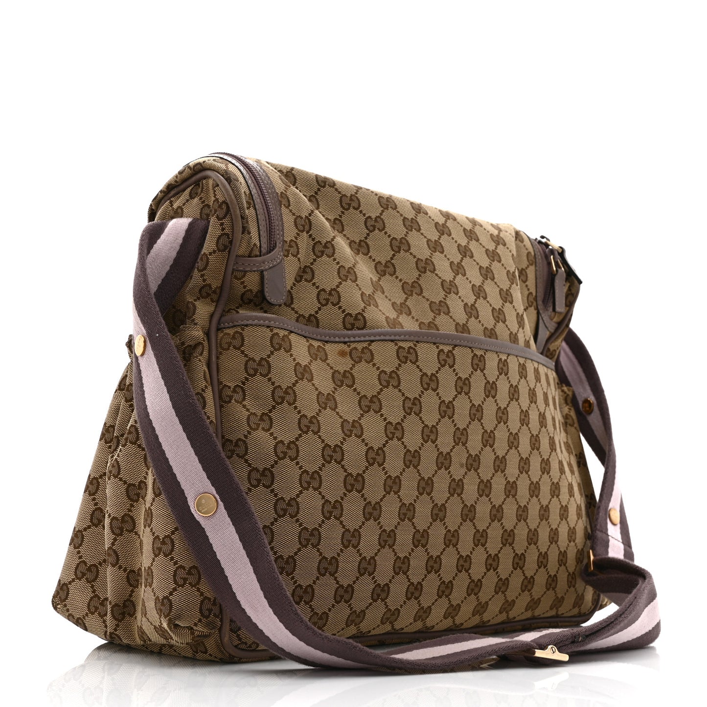 Monogram Web Diaper Bag Pink