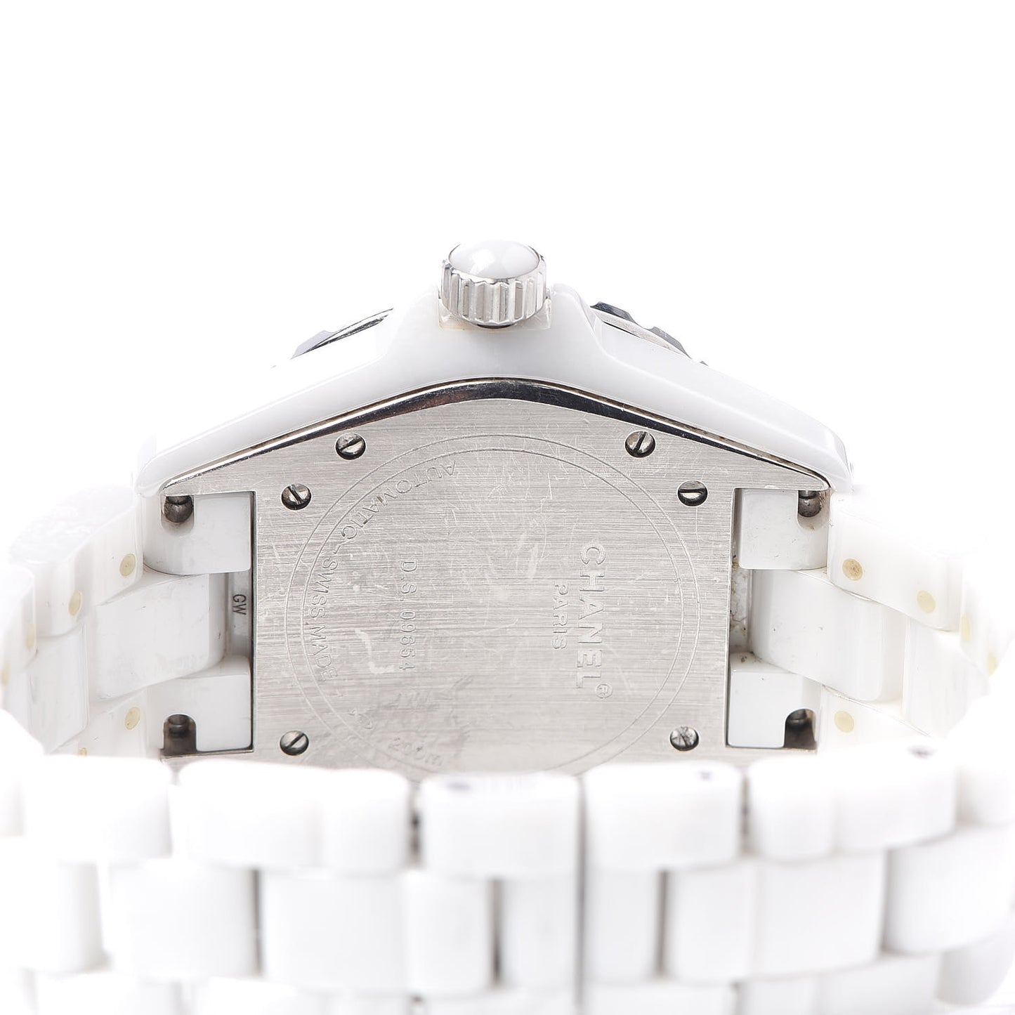 Stainless Steel Ceramic Diamond 38mm J12 Automatic Watch White