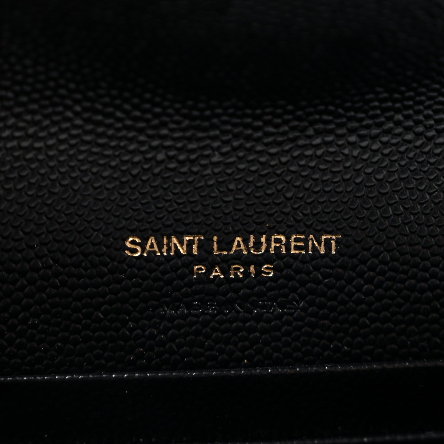 Grain De Poudre Matelasse Chevron Small Monogram Envelope Wallet Black