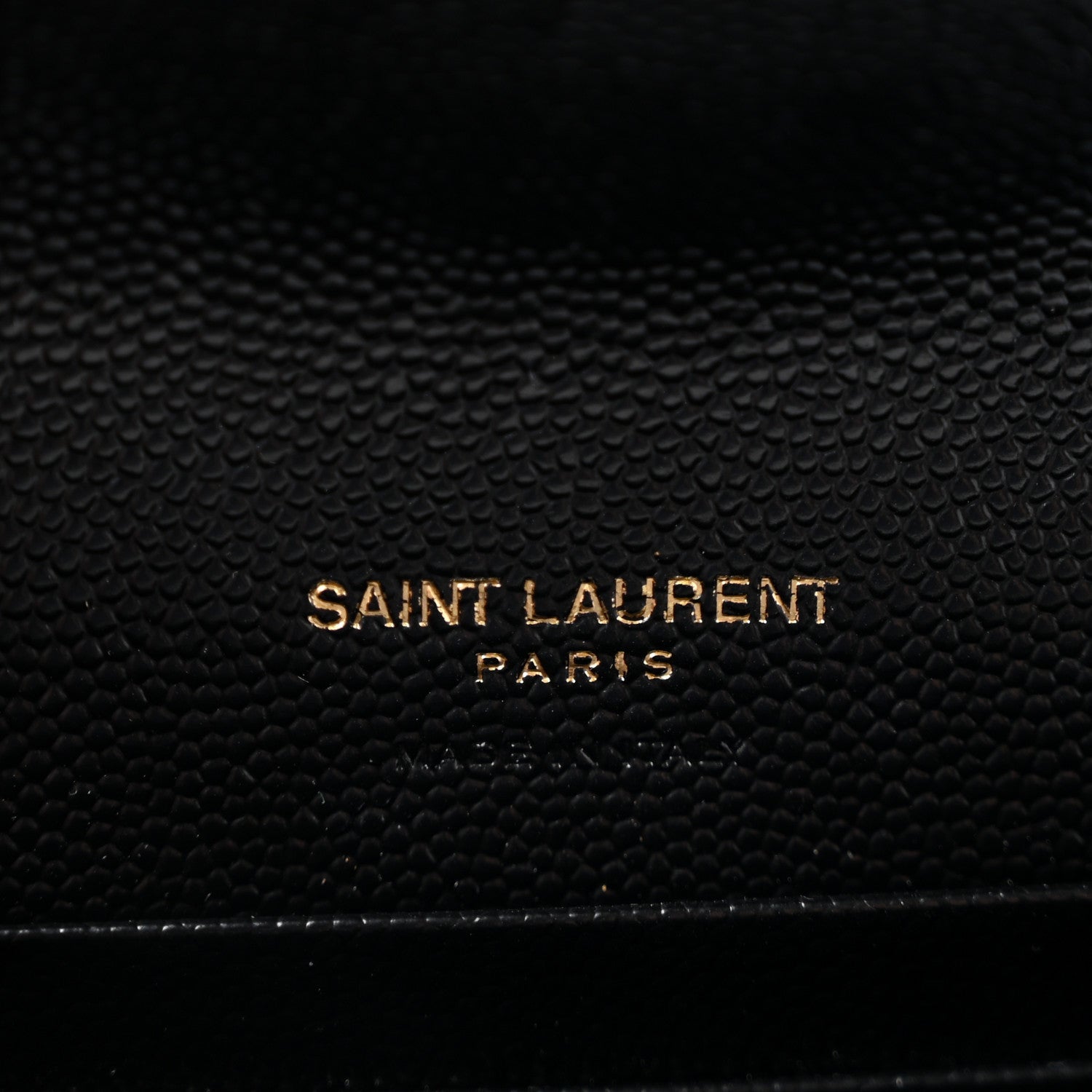 Saint Laurent Grain De Poudre Matelasse Chevron Small Monogram Envelope Wallet Black 6 of 10