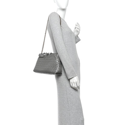 Bottega Veneta Nappa Intrecciato Dustbag Notte Shoulder Bag Basalt 2 of 9
