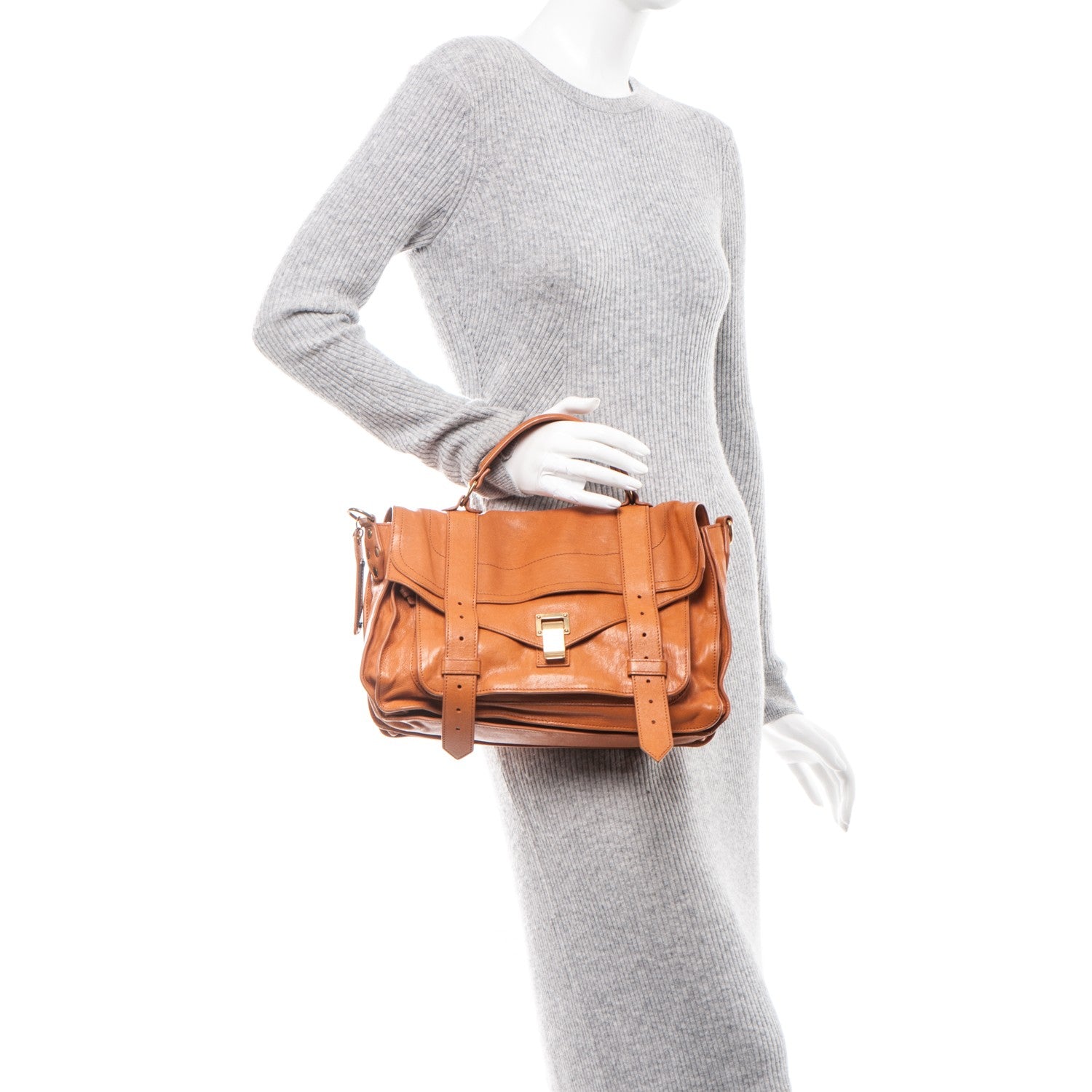 Proenza Schouler Lambskin Medium PS1 Satchel Saffron 3 of 9