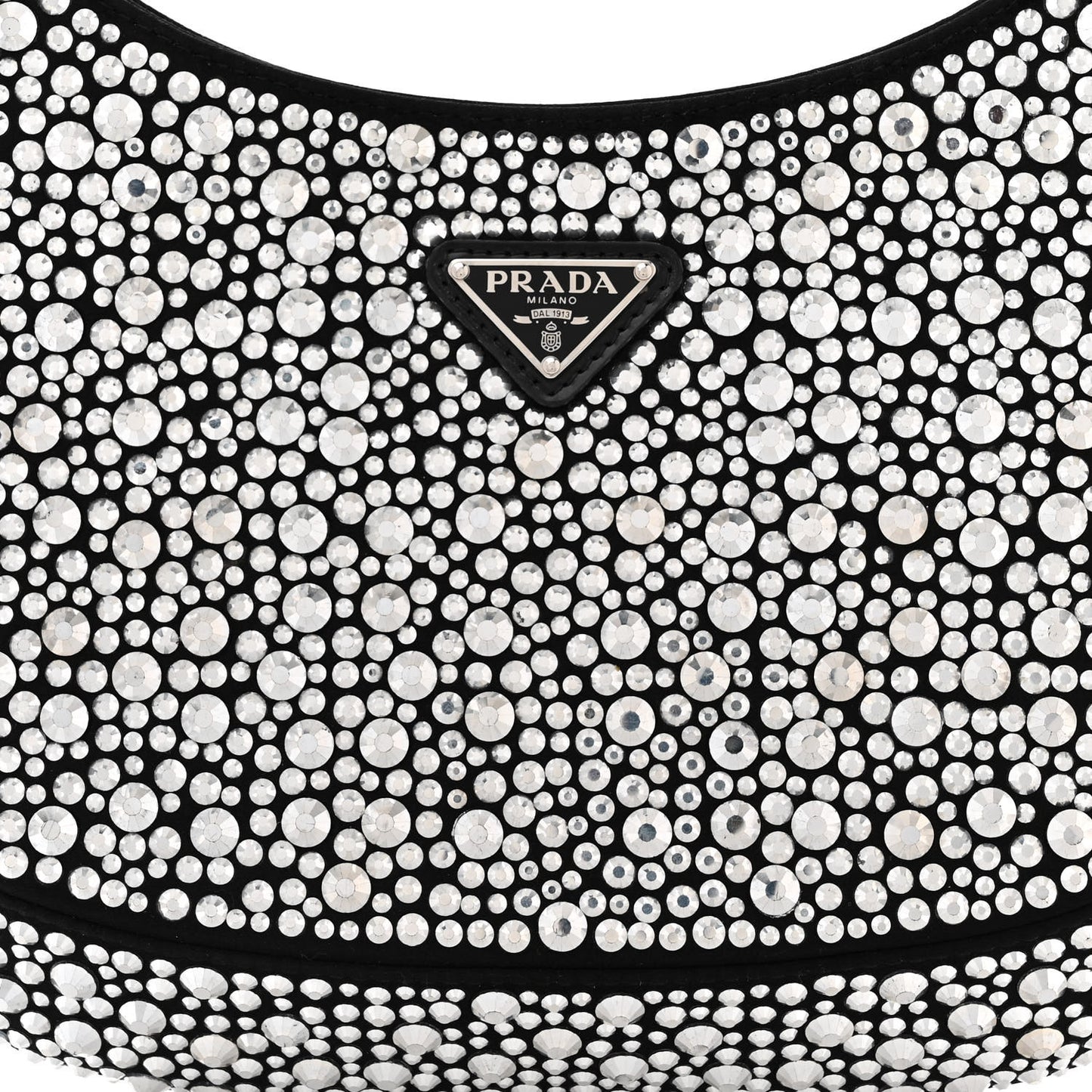 Satin Crystal Cleo Adjustable Strap Shoulder Bag Metal