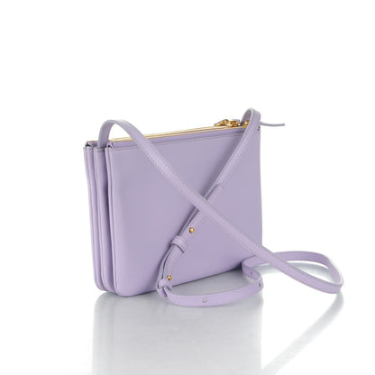 Celine Lambskin Large Trio Crossbody Bag Lilac 3 of 9