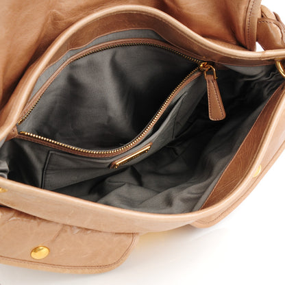 Miu Miu Matelasse Lux Nappa Coffer Hobo Deserto 5 of 9