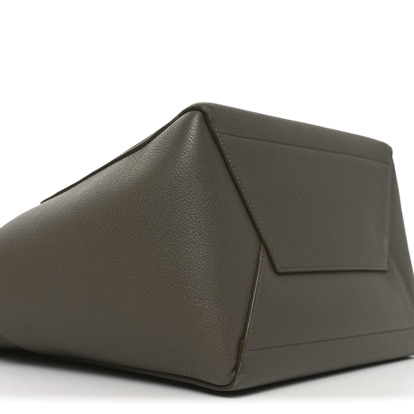 Soft Grained Calfskin Sangle Bucket Bag Taupe