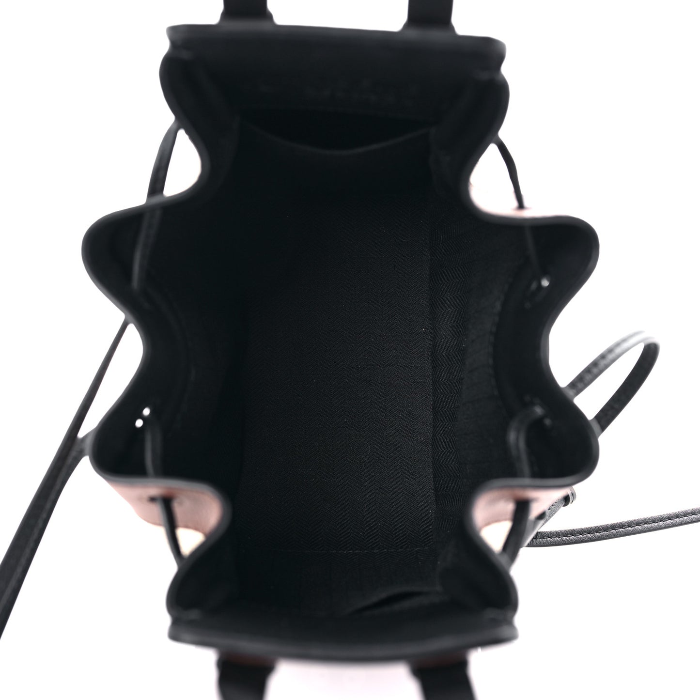 X Spirited Away Calfskin Textile Susuwatari Mini Hammock Shoulder Bag Havane Ecru