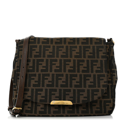 Fendi Zucca Vitello Artic Messenger Bag Tobacco Castagna 1 of 13