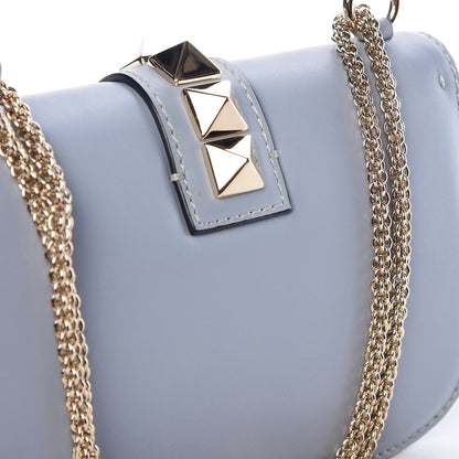 Valentino Garavani Vitello Small Glam Lock Rockstud Flap Water Sky 9 of 14