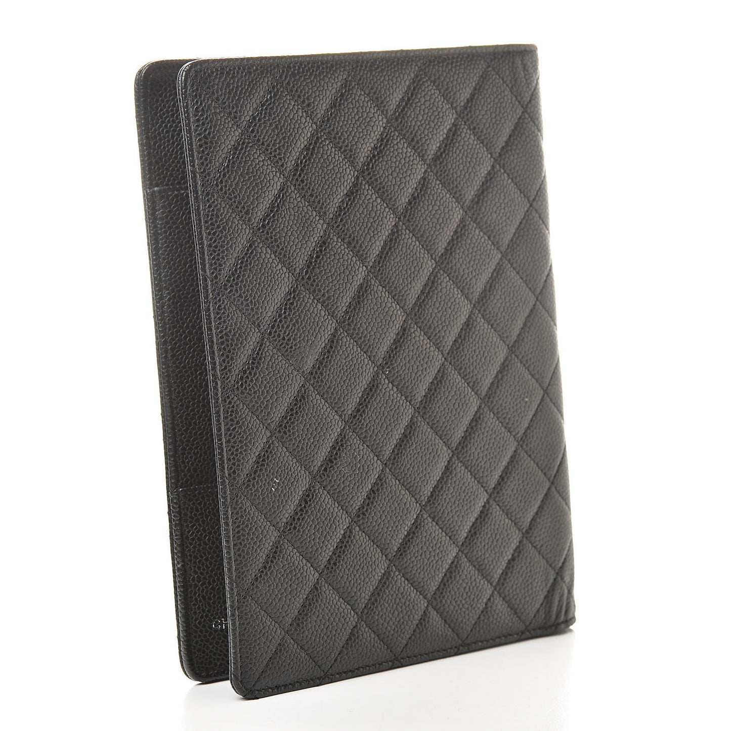 Caviar Quilted Large Agenda Cover Black