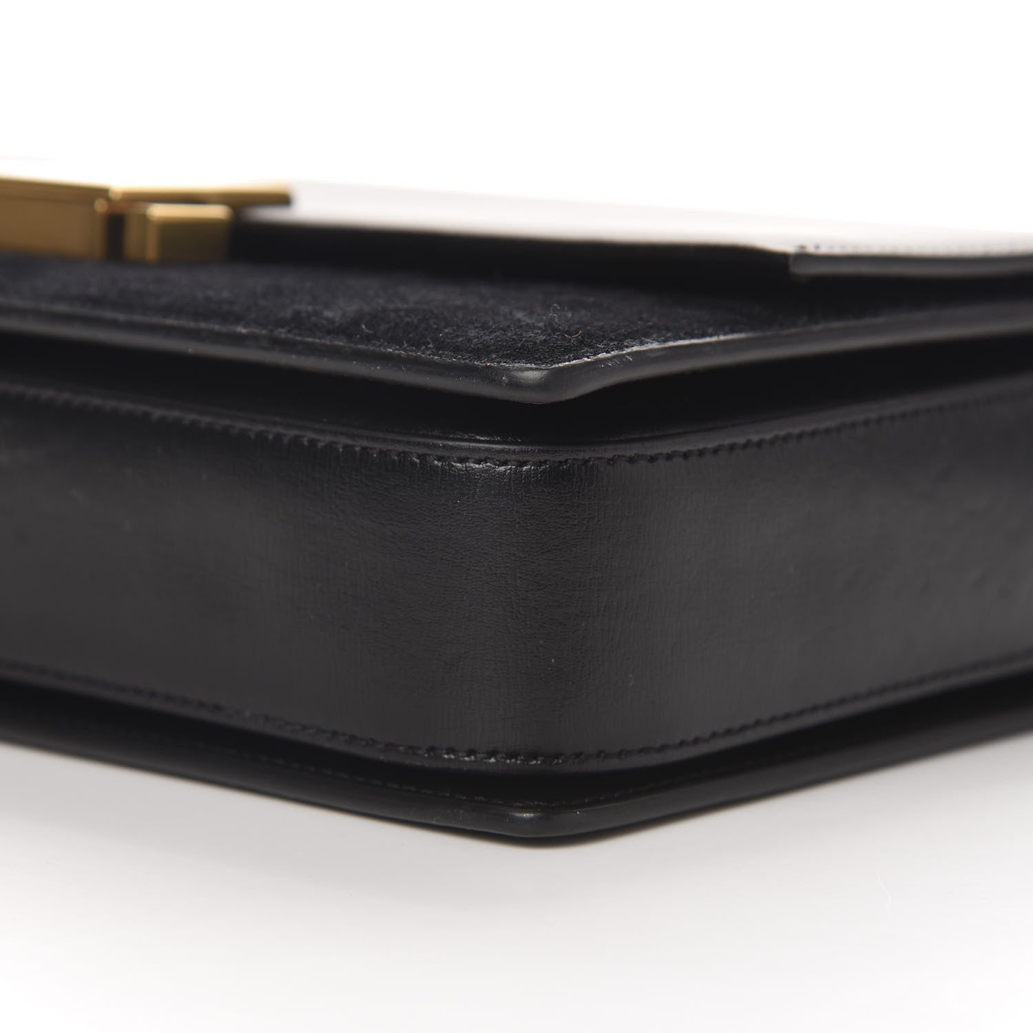 Saint Laurent Smooth Calfskin Suede Medium Bellechasse Black 9 of 11