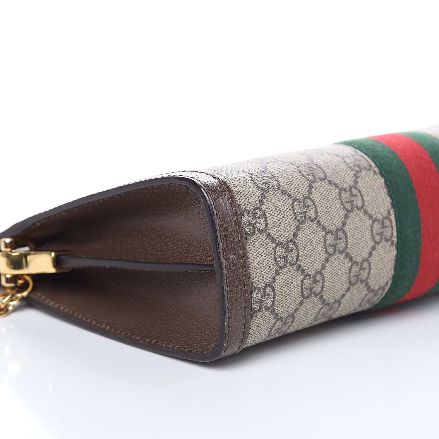Gucci GG Supreme Monogram Web Small Ophidia Chain Shoulder Bag Brown 5 of 9