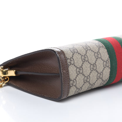 Gucci GG Supreme Monogram Web Small Ophidia Chain Shoulder Bag Brown 5 of 9