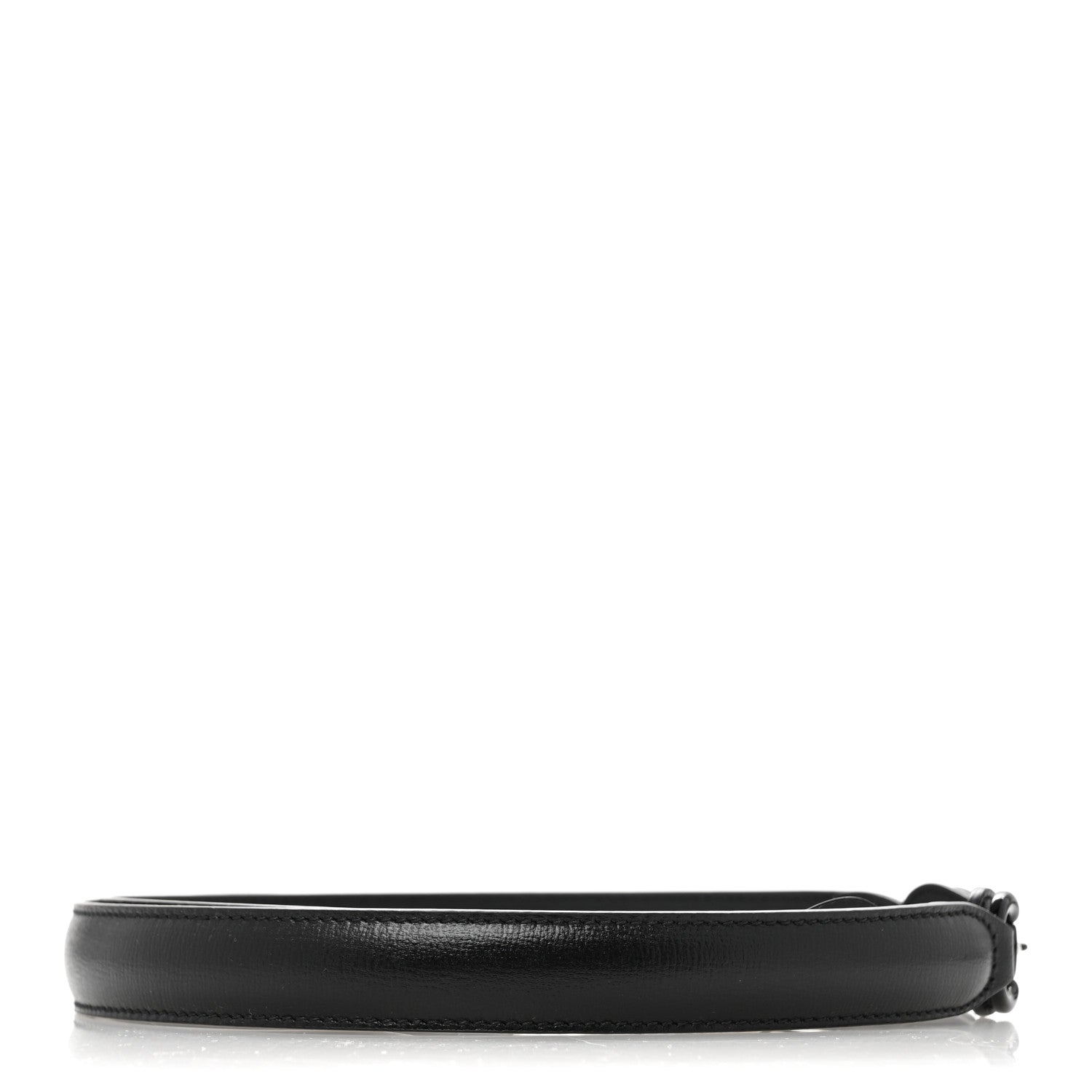 Gucci Efesto Leather Womens Horsebit 15/23mm Belt 90 36 Black 2 of 5