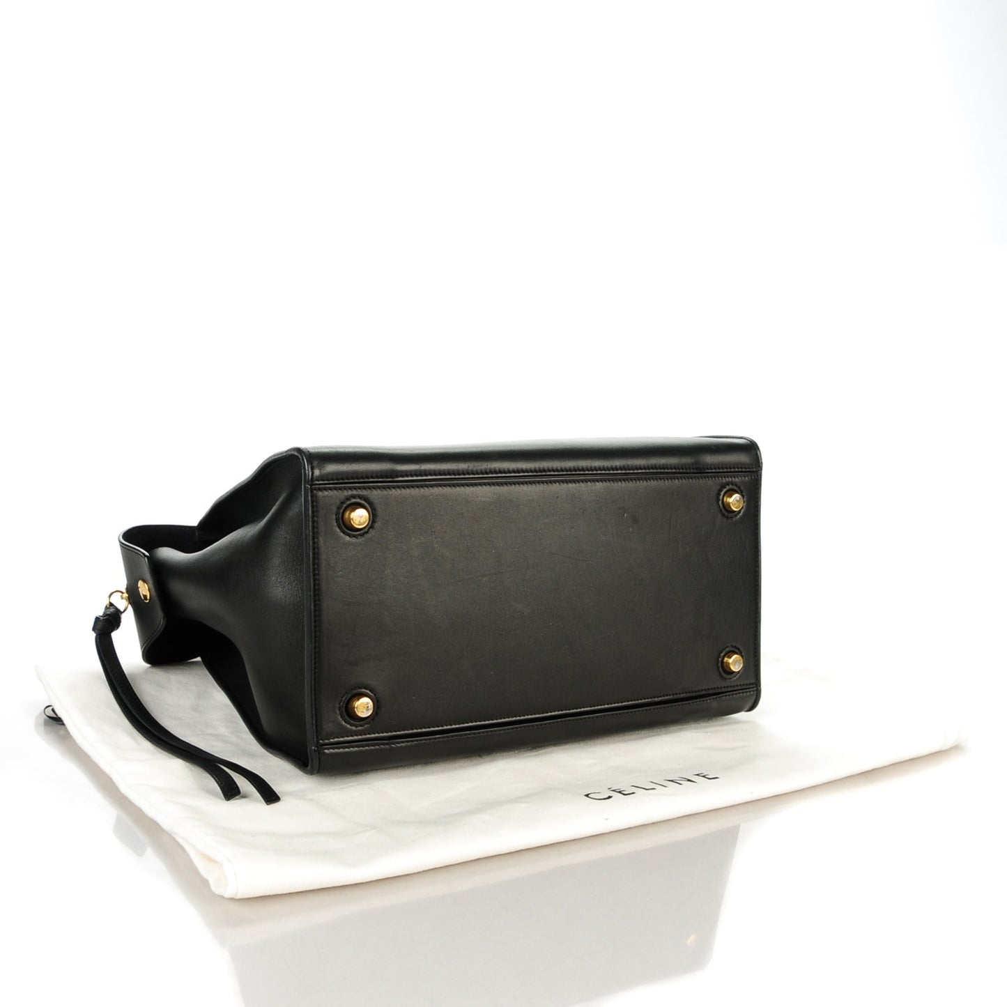 Smooth Calfskin Small Ring Bag Black
