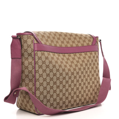 Gucci Monogram Convertible Diaper Bag Beige Peonia Flower 3 of 11