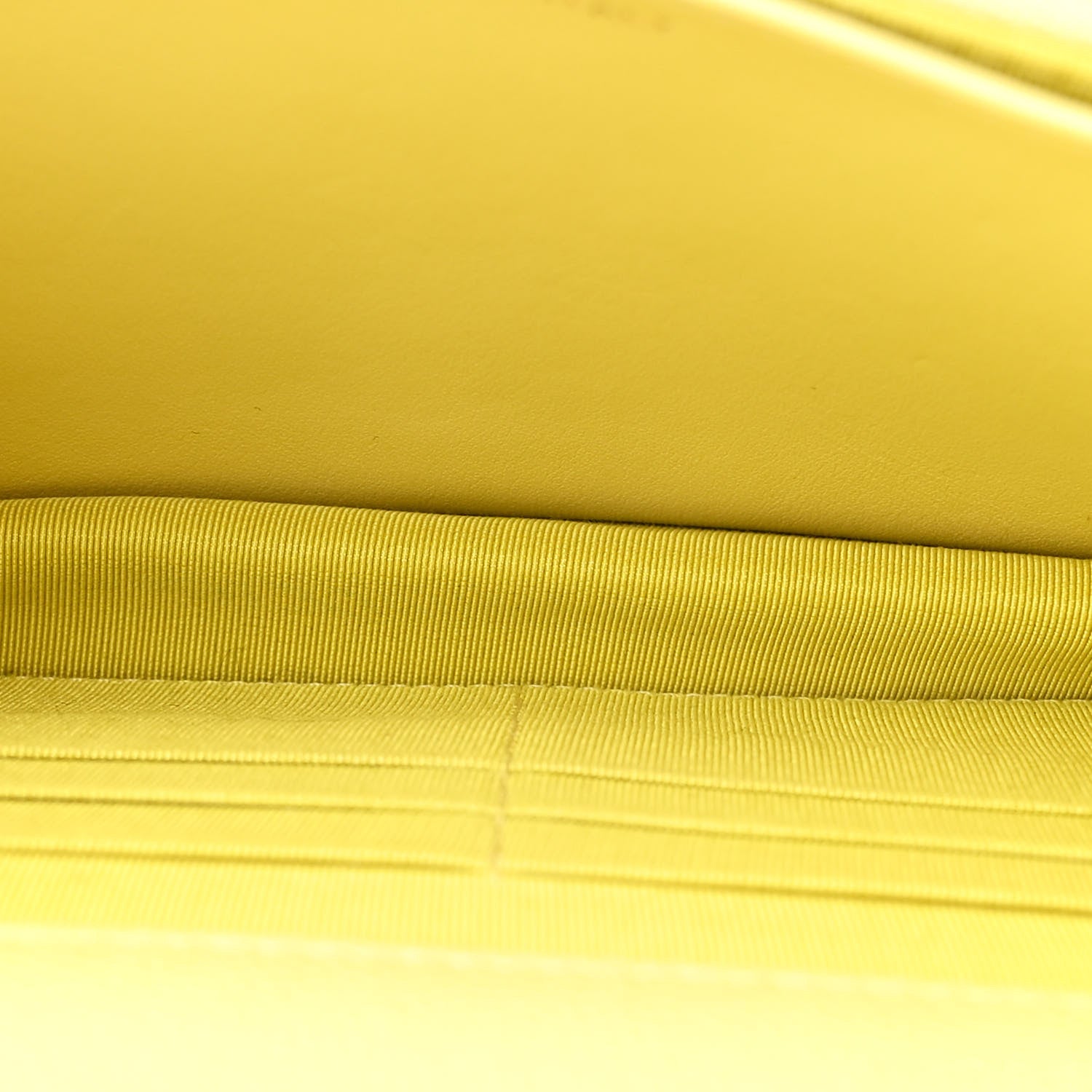 Chanel Caviar Quilted Wallet on Chain WOC Yellow 5 of 13