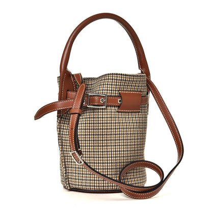 Celine Smooth Calfskin Tweed Nano Bucket Bag Tan 7 of 12