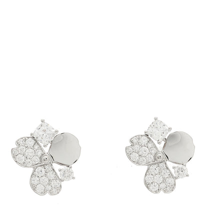 Tiffany Platinum Diamond Paper Flowers Cluster Earrings 1 of 4
