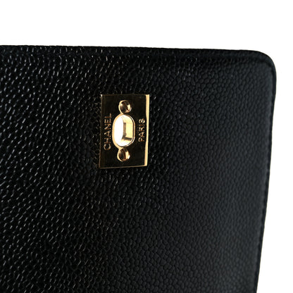 Chanel Caviar Quilted Flap Shopping Tote Black 7 of 12