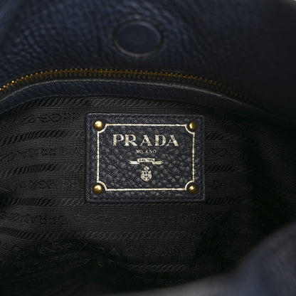 Prada Vitello Phenix Embossed Logo Hobo Baltico 6 of 16