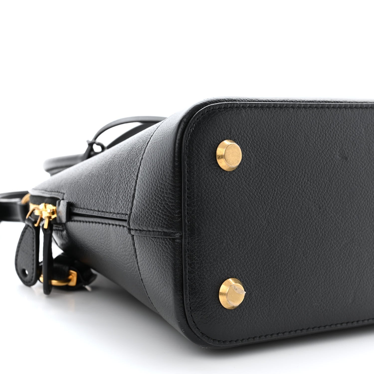 Balenciaga Grained Calfskin Logo S Ville Top Handle Bag Black White 9 of 11