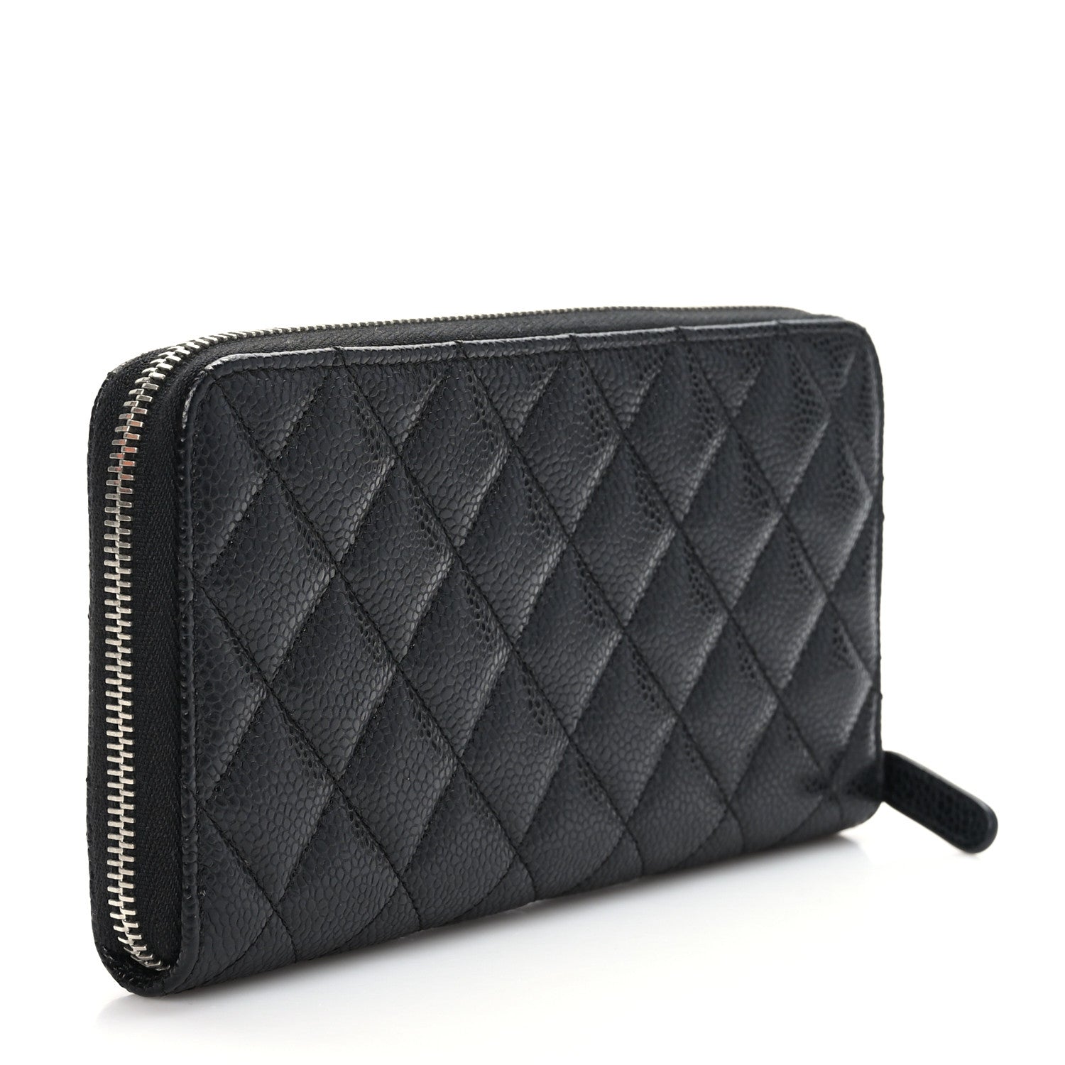 Chanel Caviar Quilted Large Gusset Zip Around Wallet Black 3 of 8