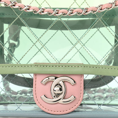 Chanel Lambskin PVC Quilted Mini Coco Splash Flap Blue Green 8 of 10