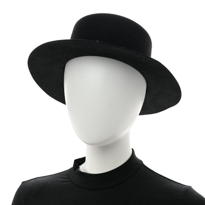 Hermes Rabbit Felt Hampton Hat 57 Black 2 of 10