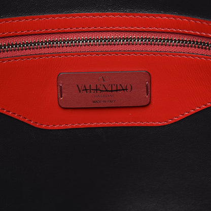 Valentino Garavani X UNDERCOVER Calfskin Print Rockstud Shoulder Tote Black 6 of 14