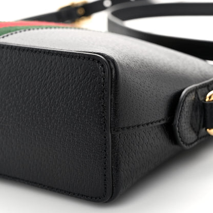 Gucci Calfskin GG Web Small Ophidia Dome Shoulder Bag Black 9 of 9