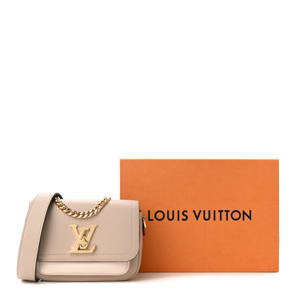 Louis Vuitton Grained Calfskin Lockme Tender Greige 10 of 10