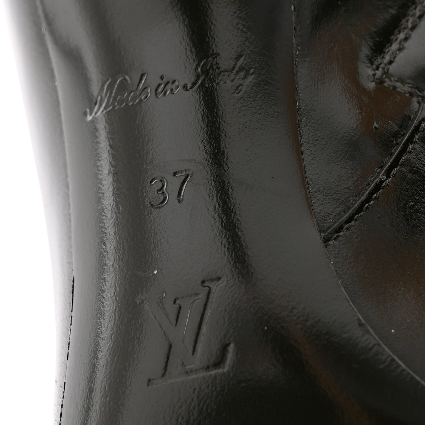 Calfskin Illusion Ankle Boots 37 Black Beige