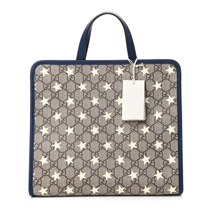 Gucci GG Supreme Monogram Stars Childrens Tote Beige Ebony Yellow Royal 1 of 10