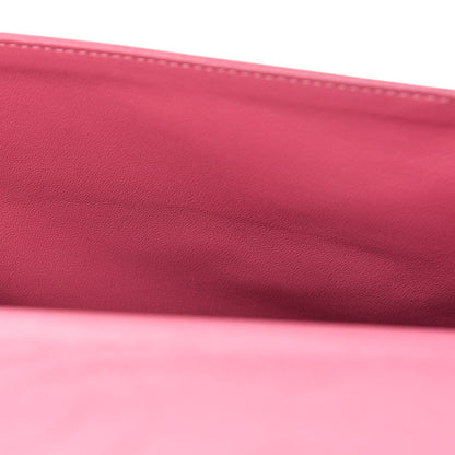 Chanel Lambskin Quilted Maxi Double Flap Dark Pink 16 of 19