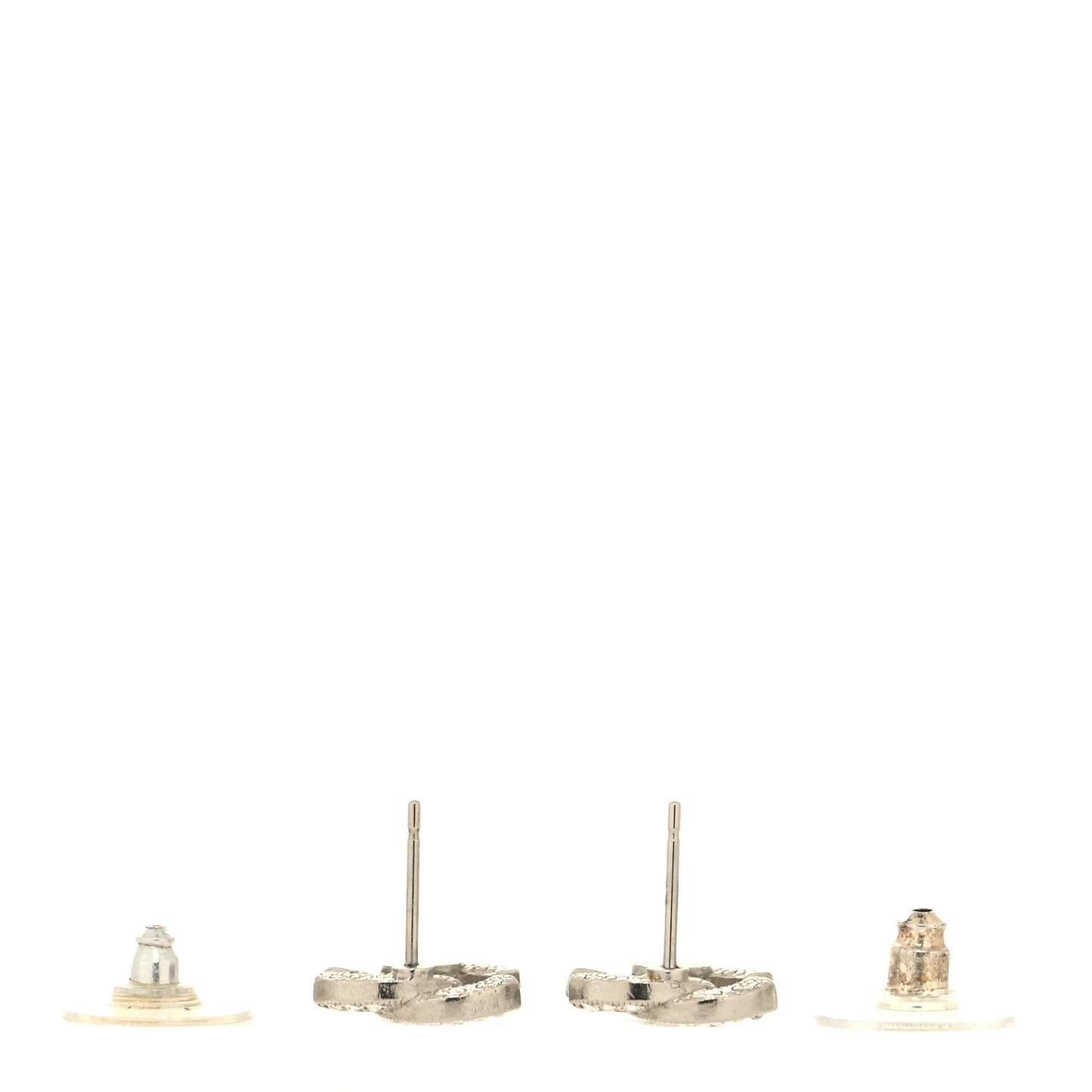 Crystal CC Earrings Silver