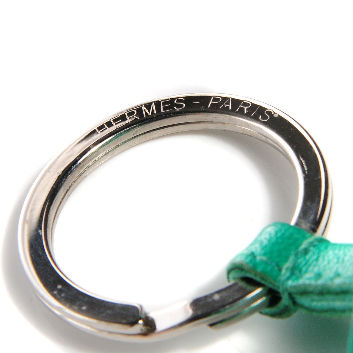 Hermes Lambskin Carmen Tassel Key Holder Menthe 5 of 5