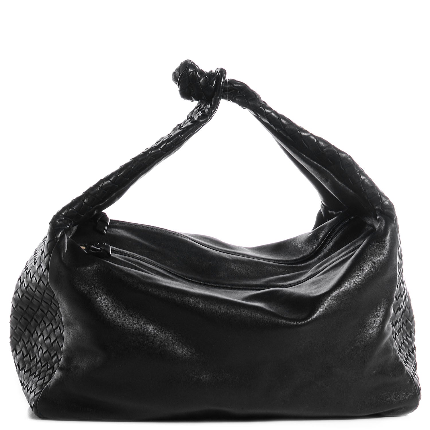 Bottega Veneta Nappa Intrecciato Large Knot Hobo Nero Black 1 of 8