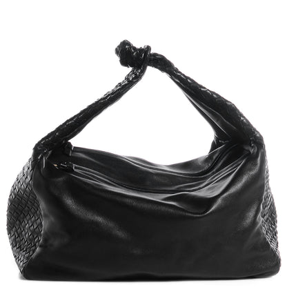 Bottega Veneta Nappa Intrecciato Large Knot Hobo Nero Black 1 of 8