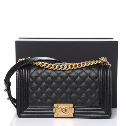 Chanel Caviar Quilted Medium Boy Flap Black 10 of 10