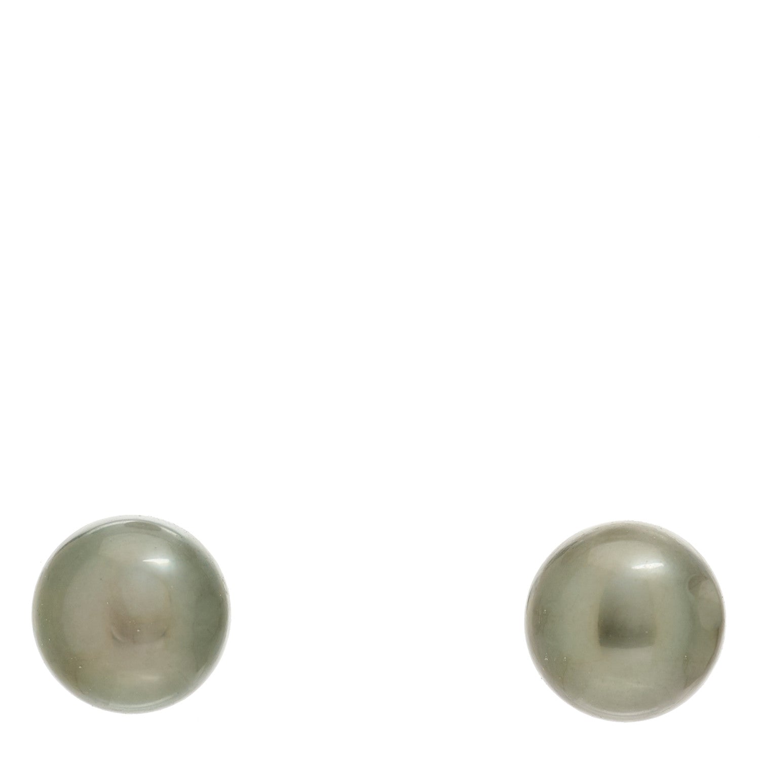 Mikimoto 18K White Gold Tahitian Cultured Pearl 8.5-9mm Stud Earrings 1 of 5