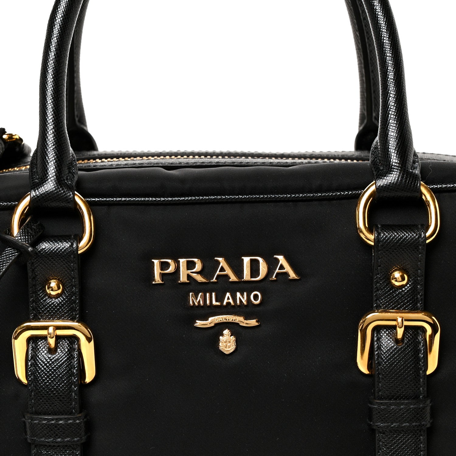 Prada Tessuto Nylon Saffiano Bauletto Black 8 of 10