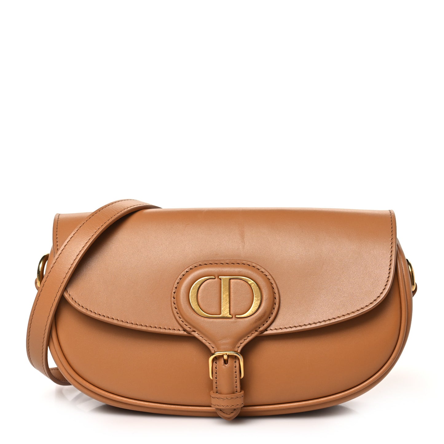 Box Calfskin East West Bobby Bag Cognac