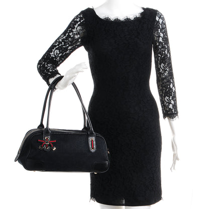 Gucci Monogram Small Princy Satchel Black 2 of 7