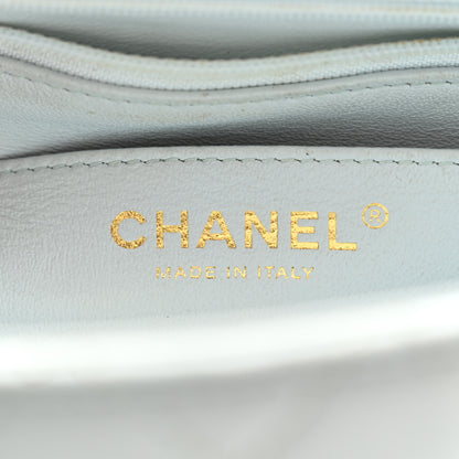 Chanel Lambskin Quilted Mini Top Handle Rectangular Flap Light Blue 6 of 12