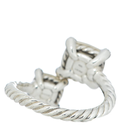 David Yurman Sterling Silver 18K Yellow Gold Diamond Chatelaine Bypass Ring 51 5.75 3 of 6