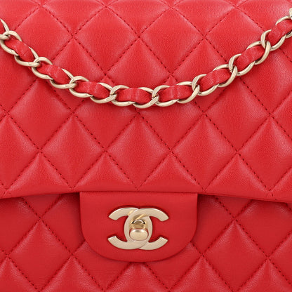 Chanel Lambskin Quilted Medium Double Flap Red 8 of 10