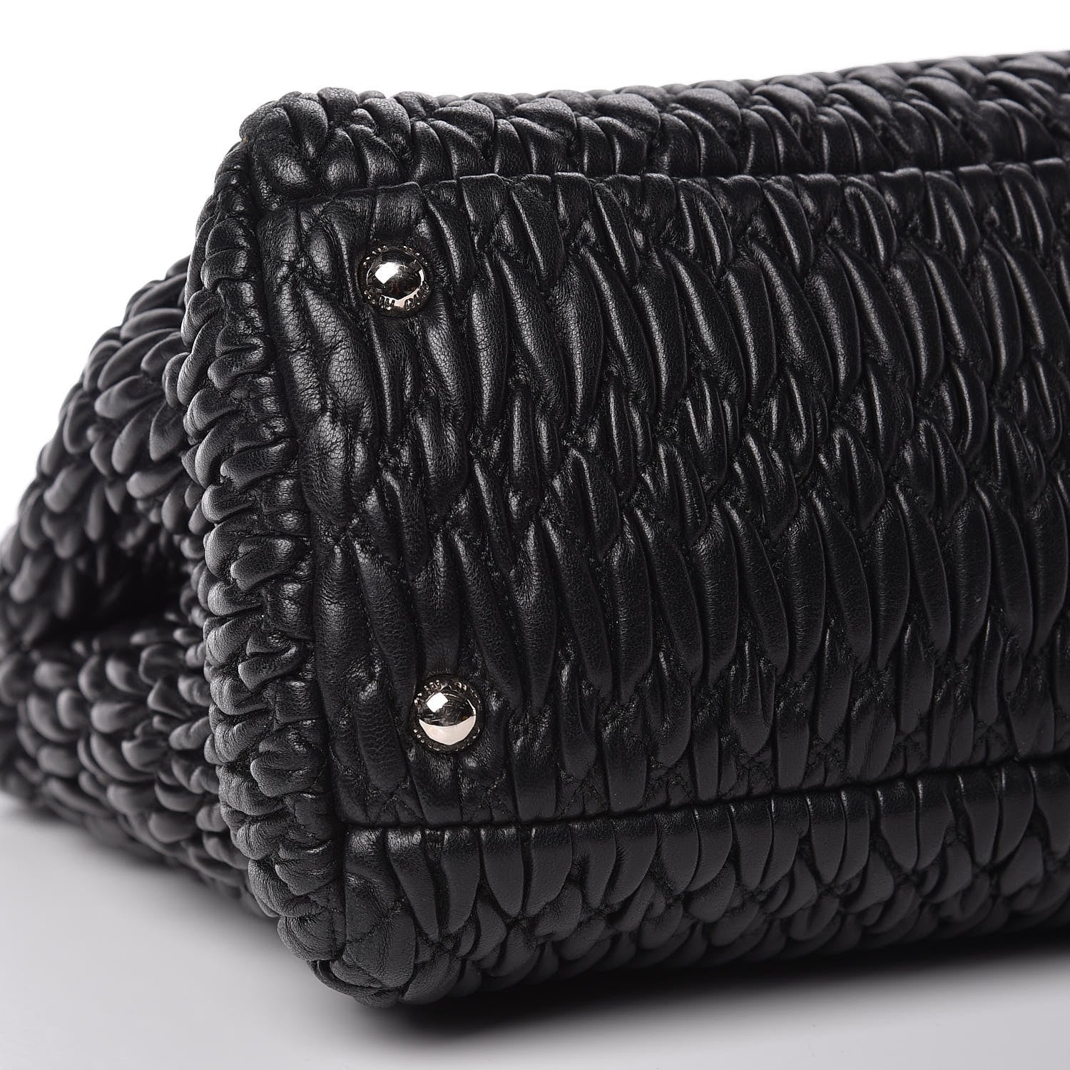 Miu Miu Nappa Matelasse Tote Black 9 of 10