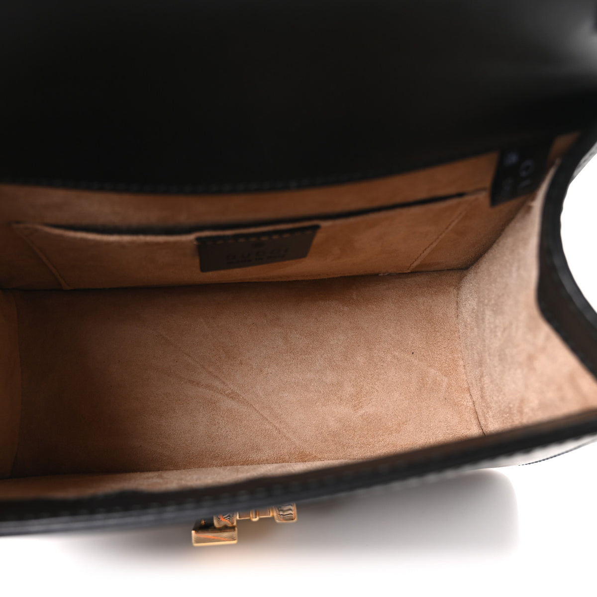 Gucci Calfskin Mini Sylvie Top Handle Bag Black 4 of 9